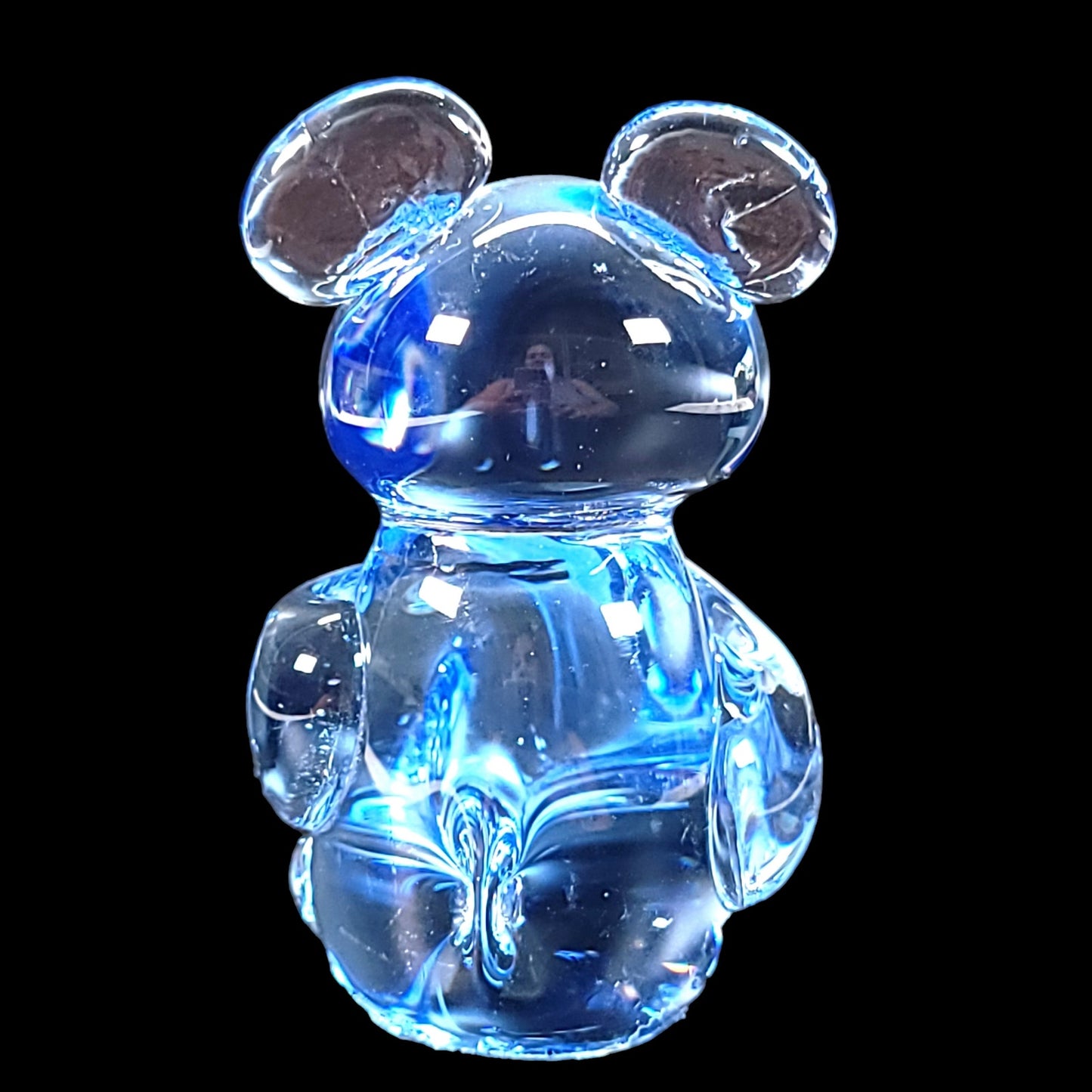 United States Commemorative Fine Art Gallery Blue Glass Koala Bear Paperweight