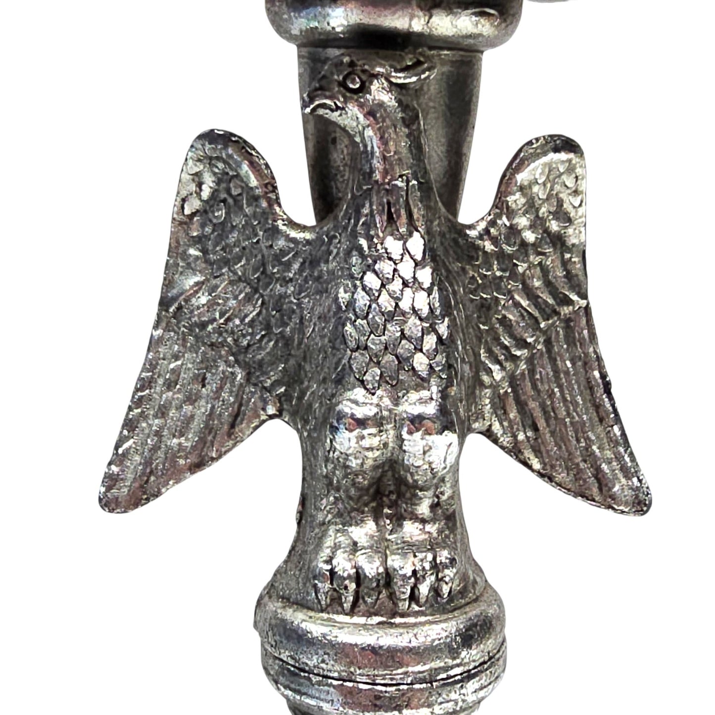 Vtg Silver Metal Eagle Candlestick Holder 8" Federal Revival Neoclassical Decor