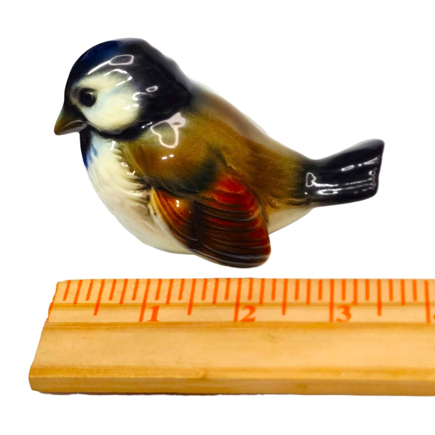 Goebel West Germany CV 74 Blue Headed Sparrow Bird Figurine Porcelain CV74