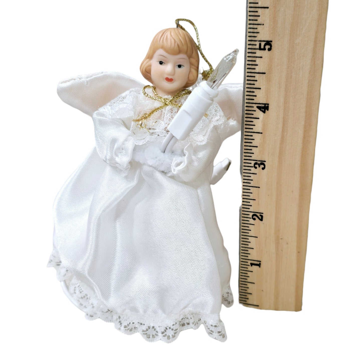 Lot of 3 Small Vintage Angel Ornament and Miniature Tree Toppers