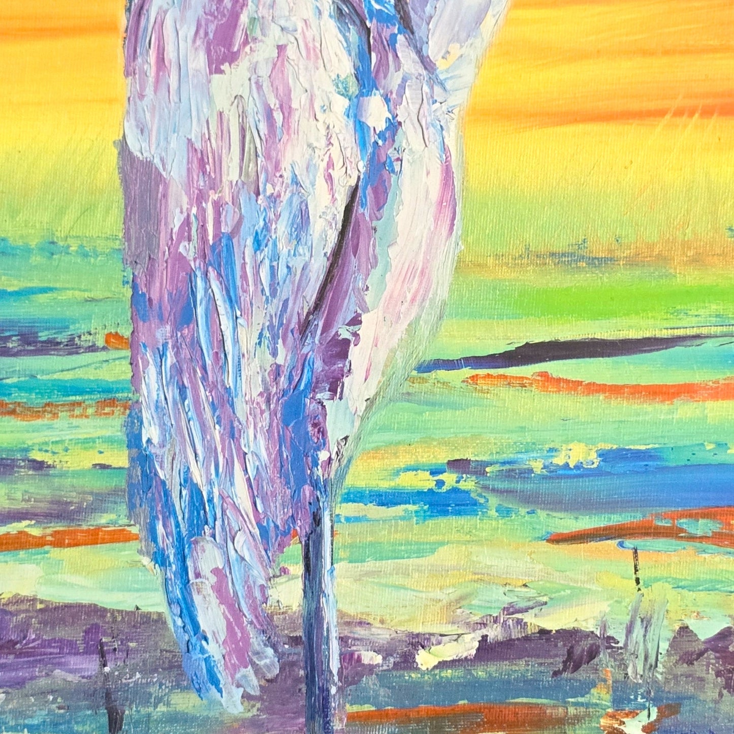 Two 16x12 Egret Bird Art Prints: Egret Sunset I and II, 2015 Olivia Brewington