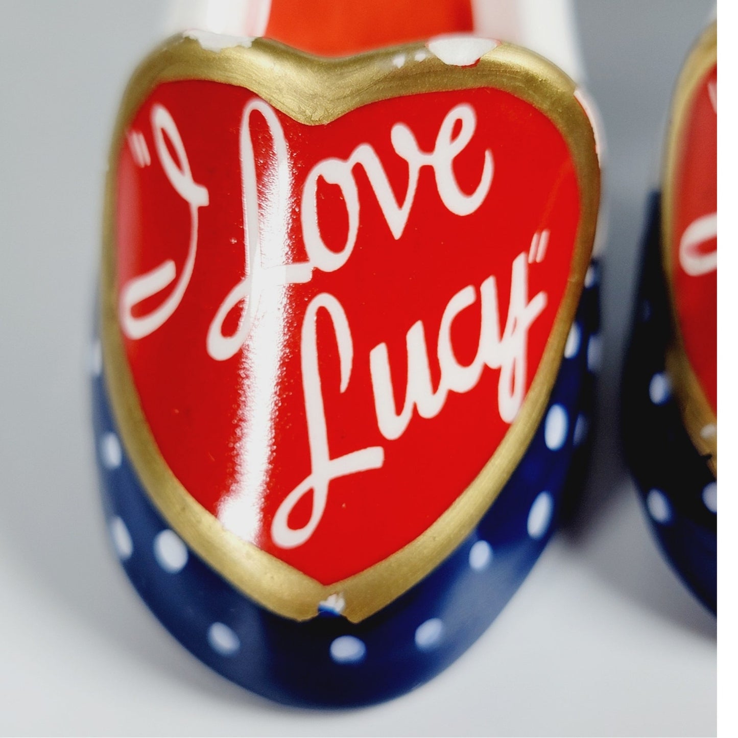 I Love Lucy High Heels Salt & Pepper Shakers Vintage 1999 CBS, FLAW