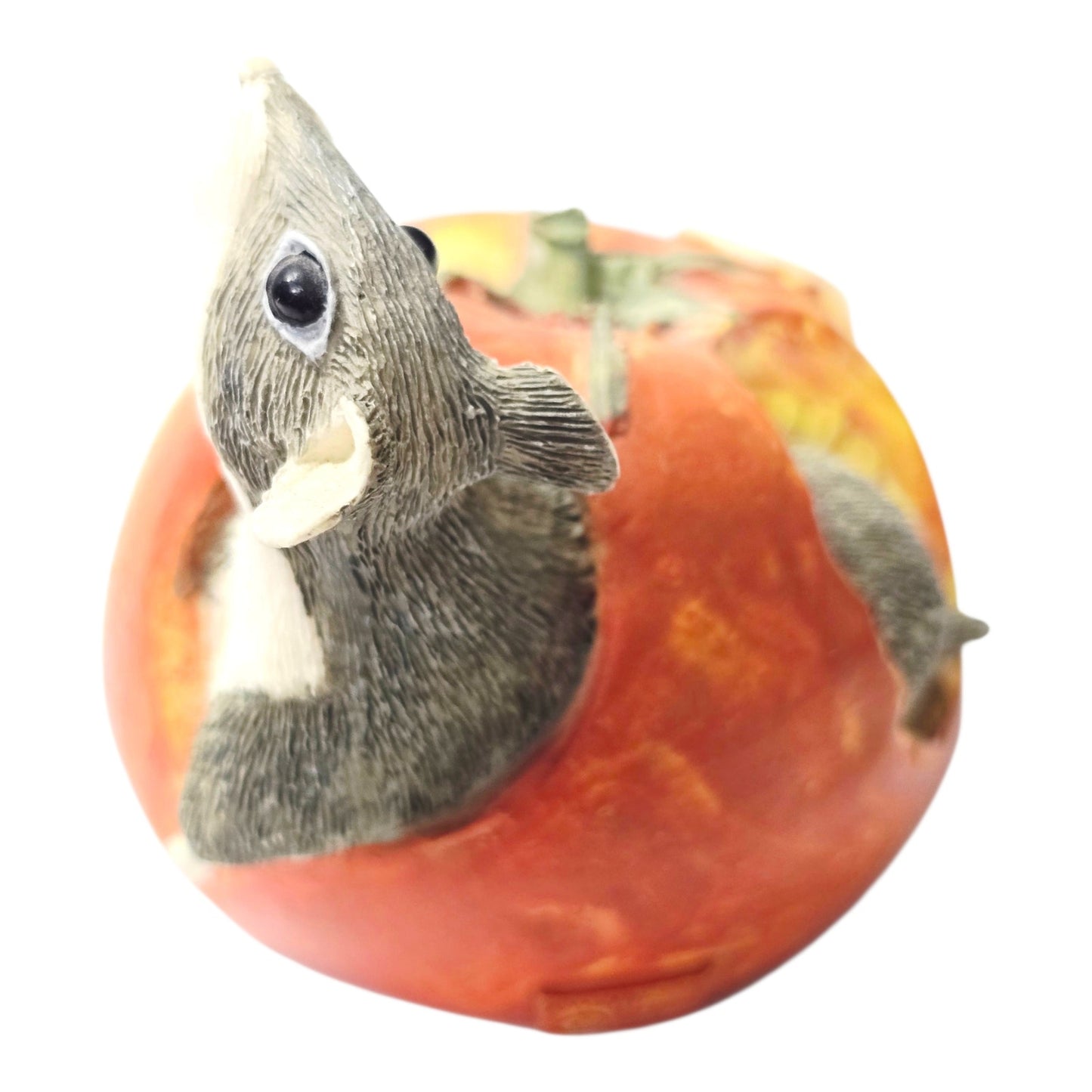 Munro 1995 After the Party Mouse In Tomato Figurine MM/10320 Vtg Farmhouse Decor