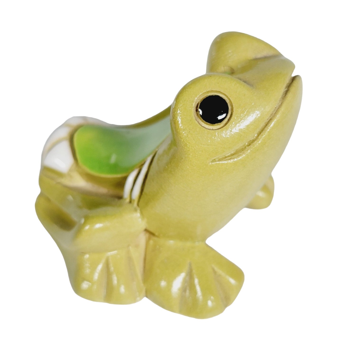 Artesania Rinconada Green Tree Liap Frog , Ceramic Frog Collectible Figurine