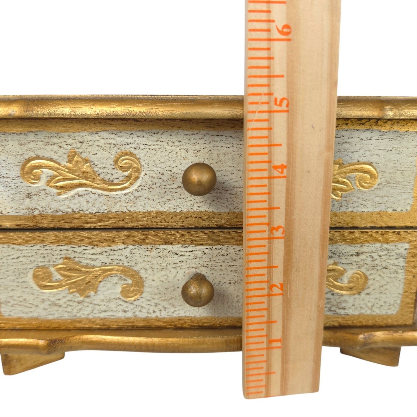 (Reserved for Customer) Vintage Florentine Wood Music Box Jewelry Box Made in Japan Plays: Green Sleeves