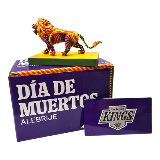 LA Kings Día de Muertos Alebrije Lion Figurine 2024 SGA Folk Art Collectible w/ Box