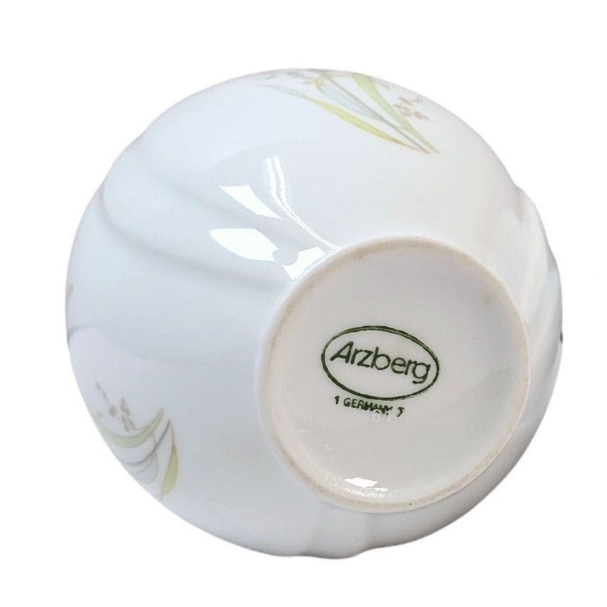 Vintage Arzberg Germany Tulipano Bud Vase Egg Vase White Porcelain Modern 3.5"