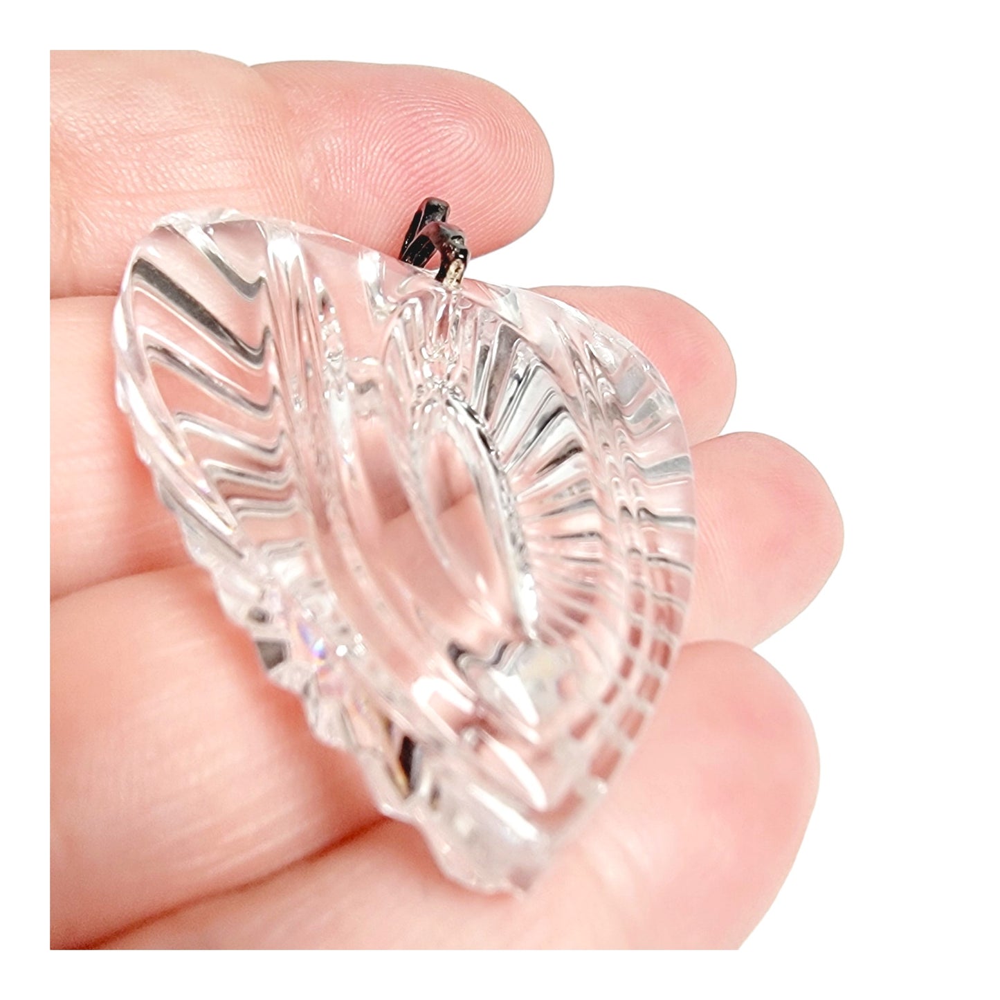 Vintage Waterford Crystal Heart Pendant with Original Box