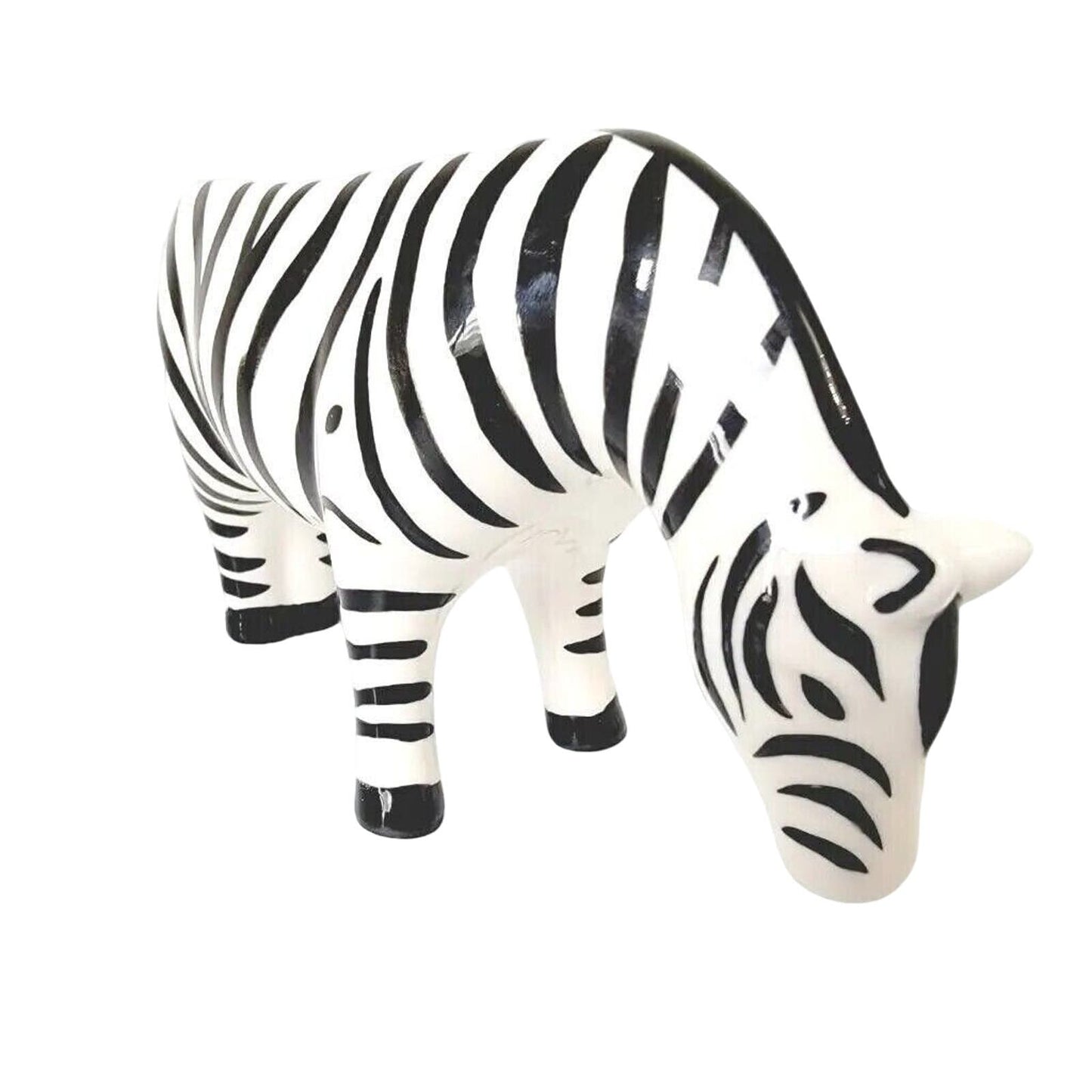 Pier 1 Imports Zebra Figurine Small Planter Animal Succulent Decorative 7"x 4"