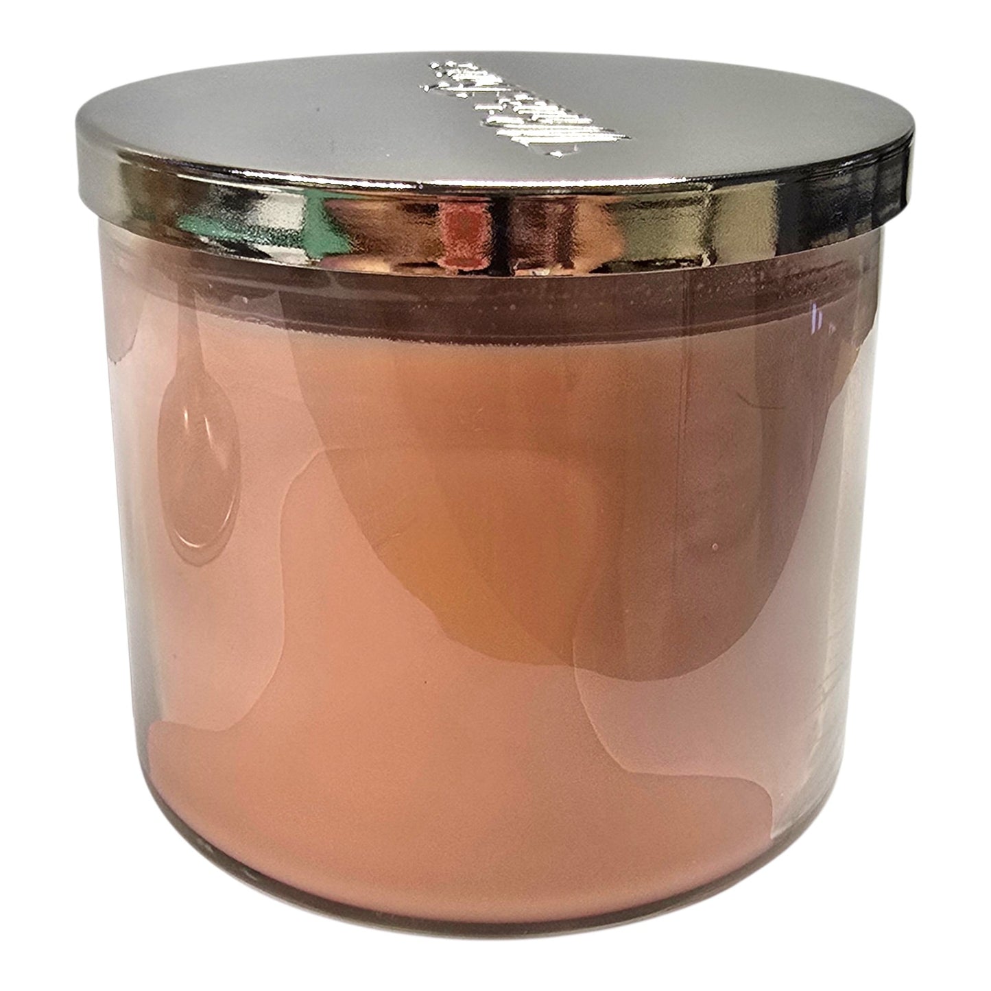 Bath & Body Works Gold Pedestal Maple Leaf Candle Holder + Peach on Earth Candle
