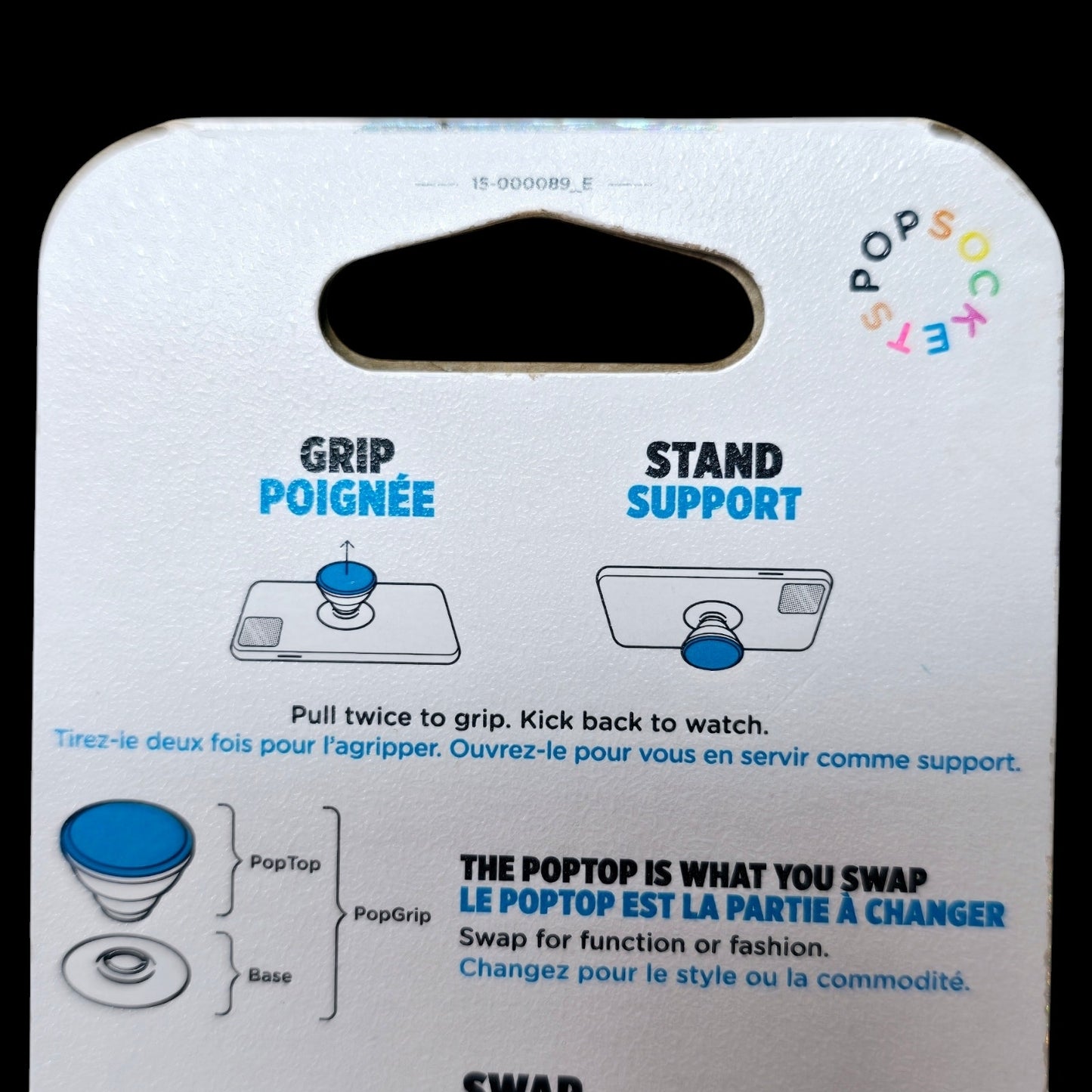 NEW! PopSockets PopGrip Phone Grip Stand Oil Agate with Swap Top Swirl Pattern