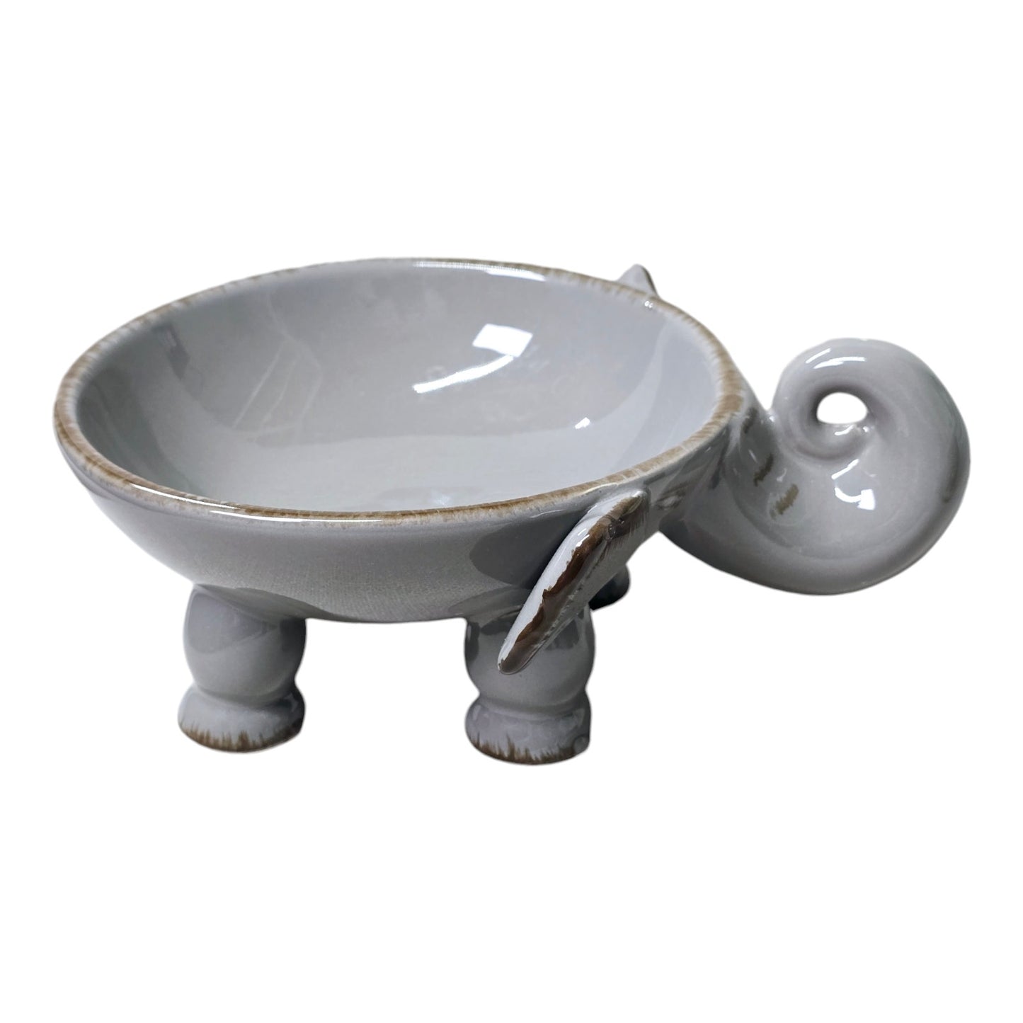 Elephant Home Essentials Novelty Trunk Ceramic Trinket Bowl