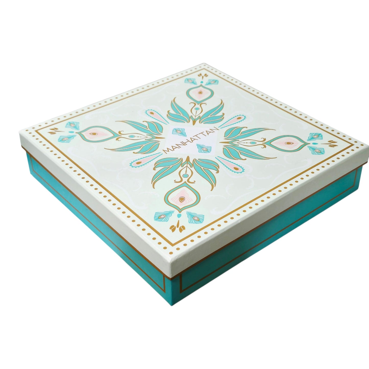 Manhattan Two Tier Dessert Stand Gold Trim Boho Fine China Tea Party Original Box