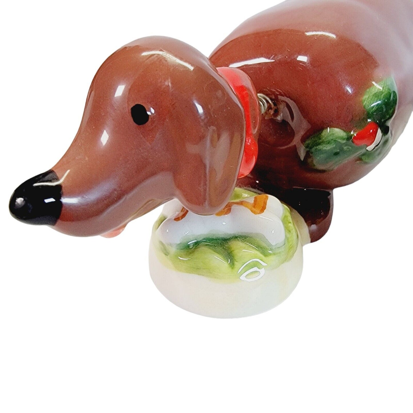 Set of Dog Bobblehead / Bobbletails Salt & Pepper Shakers, Home For the Holidays