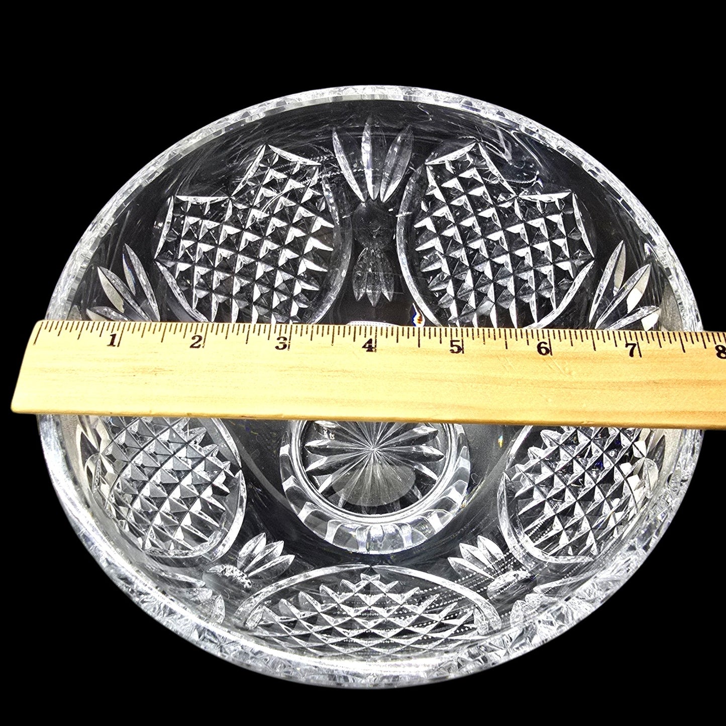 Waterford Crystal Wedding Hierloom Crystal Heart Pattern Footed Bowl, 8" D