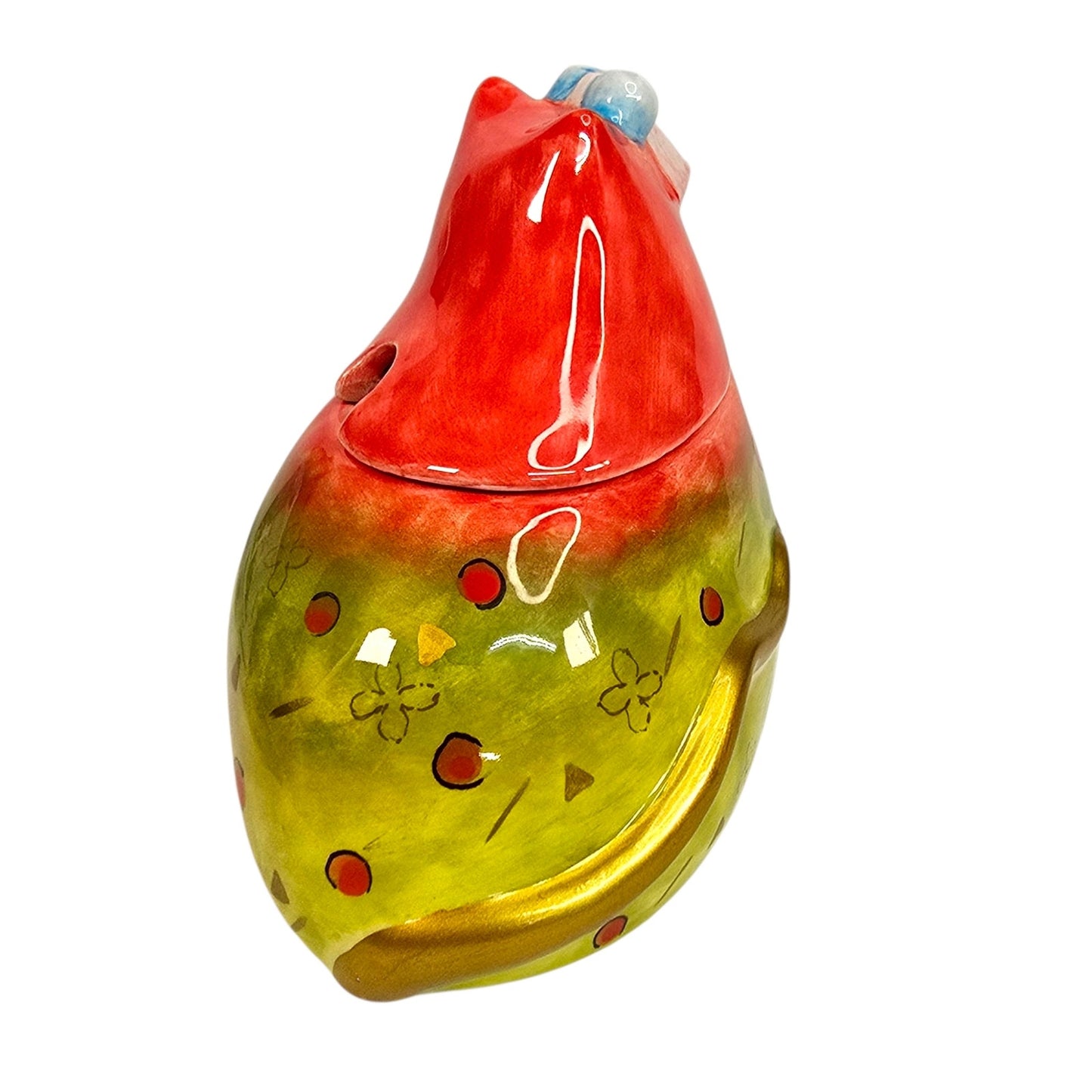 Studio Designworks Joy Cats Ceramic Cat Lidded Sugar Bowl Jam Jar Handpainted
