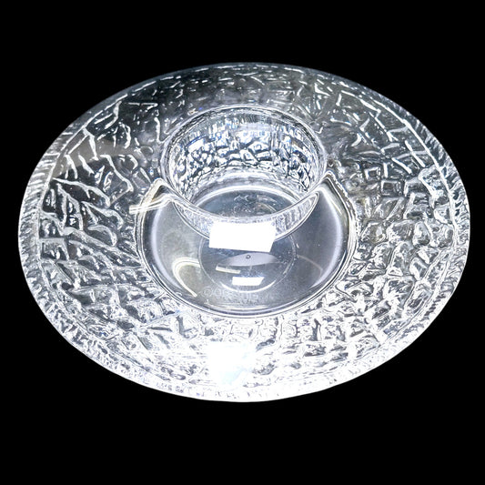 Orrefors Crystal Discus Votive Candle Holder
