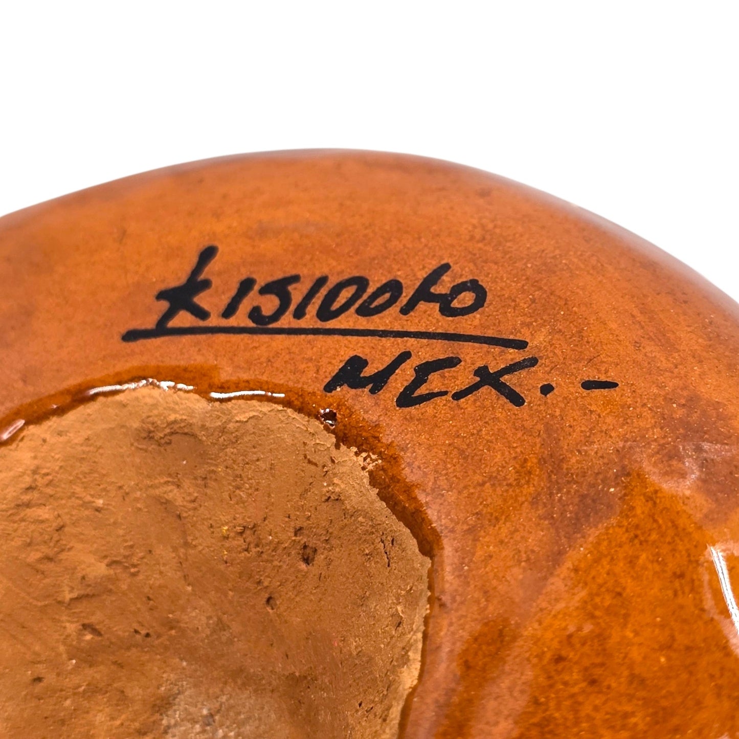 Vtg Mexican Folk Art Sombrero Ashtray Pottery Hand Painted Signed