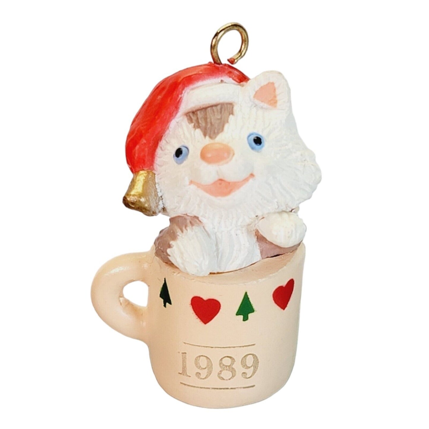 1989 Hallmark Keepsake Ornament Collectors Club Sitting Purrty with BOX