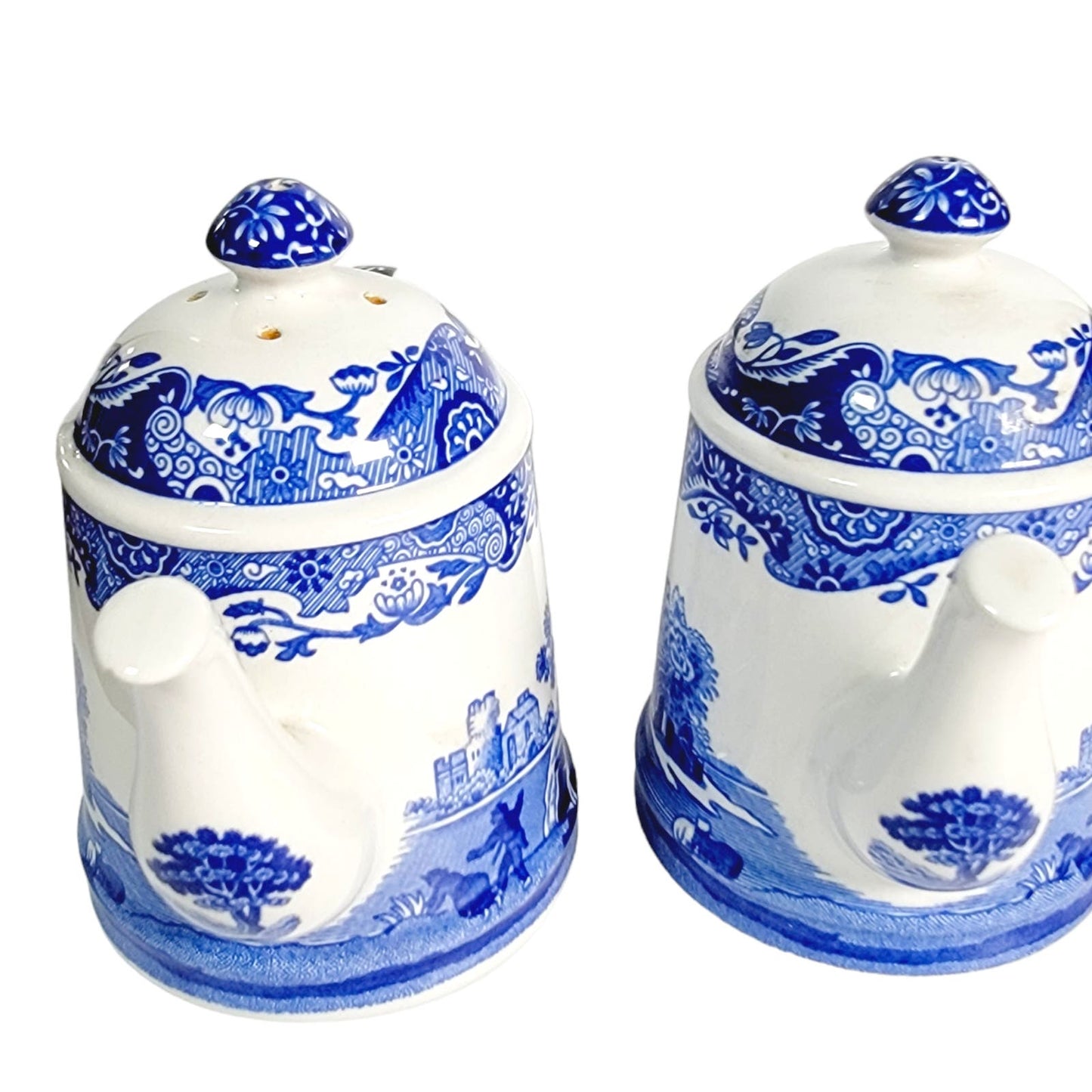 Spode Teacup Salt & Pepper Shakers, Italian Spode Design, Made in England