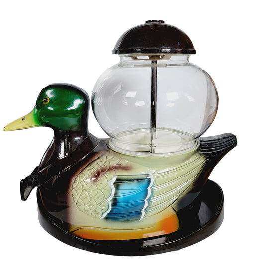 Vintage Carousel Industries Mallard Duck Gumball Coin Machine Glass Globe