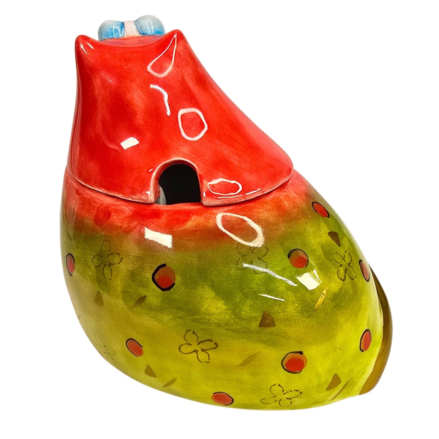 Studio Designworks Joy Cats Ceramic Cat Lidded Sugar Bowl Jam Jar Handpainted