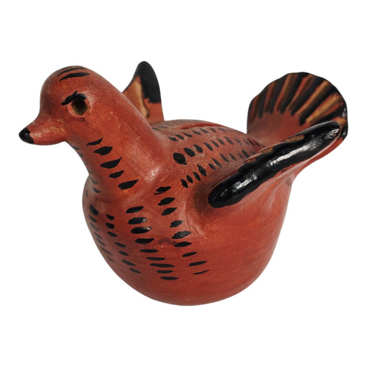 Tonala Pottery Penny Bird Mexican Folk Art Ceramic Coin Bank