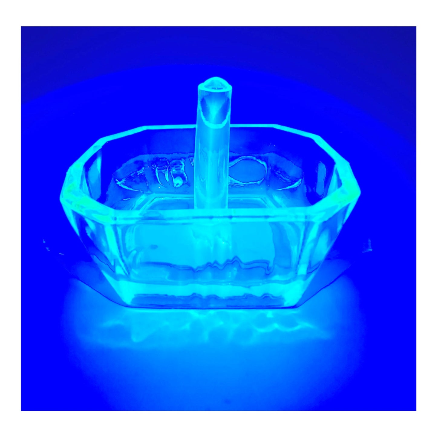 Vaseline Glass Ring Dish, Glowy Glass Ring Dish