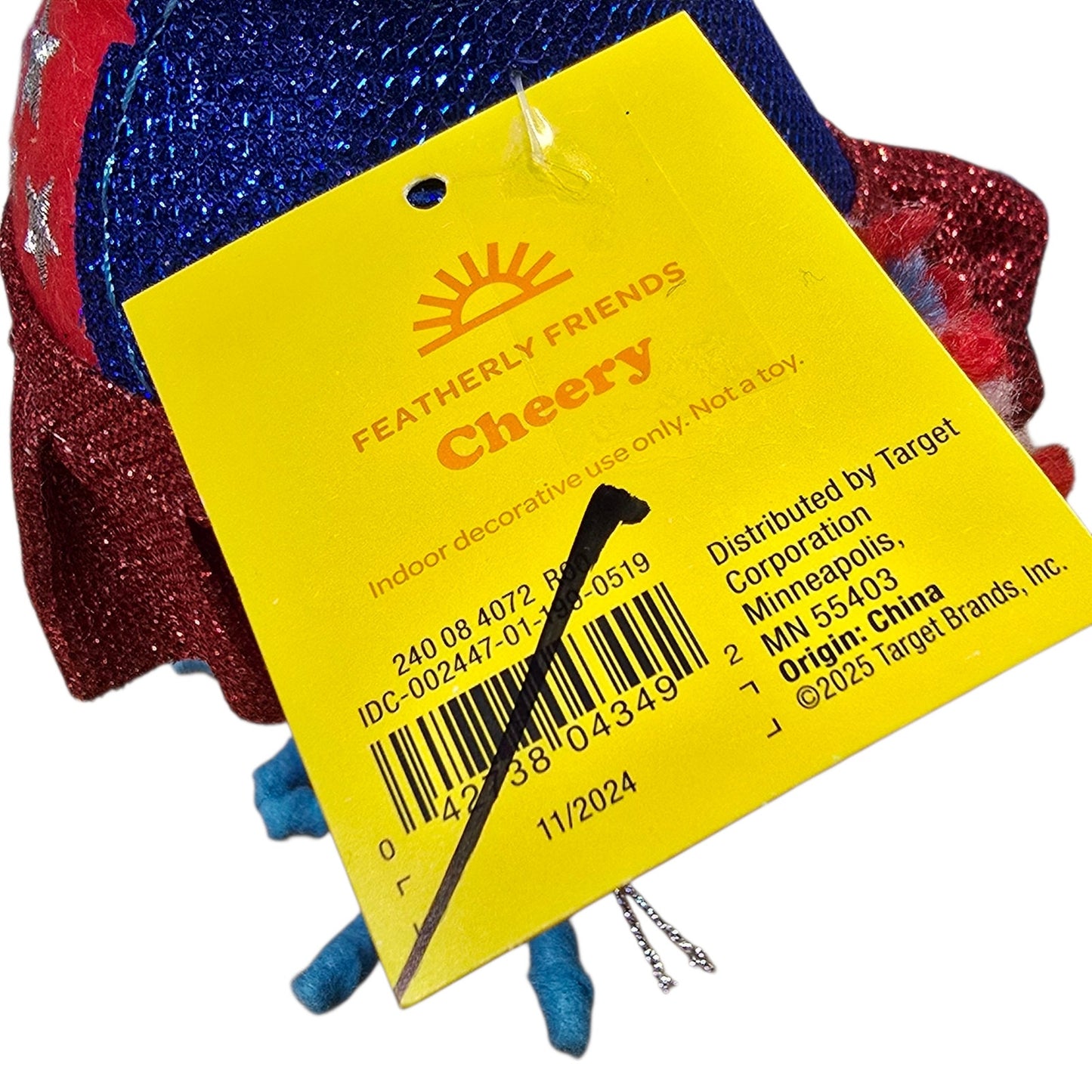 (For Customer) Set of 2 Patriotic Sun Squad Birds: Cheery and Hero 2015 Target Birds