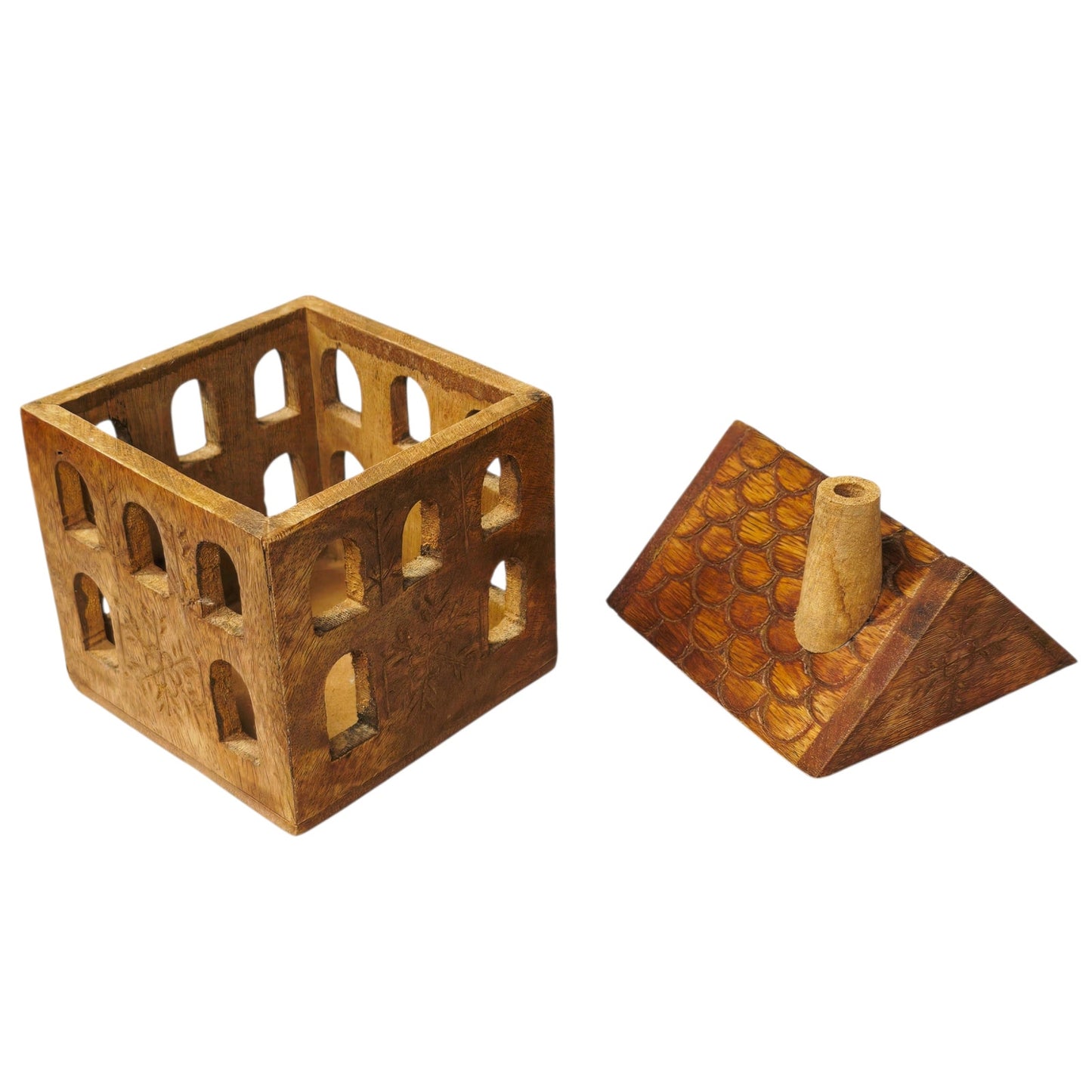 Anthropologie Wooden Humble Home Small Season Decor Candle Holder RARE No candle