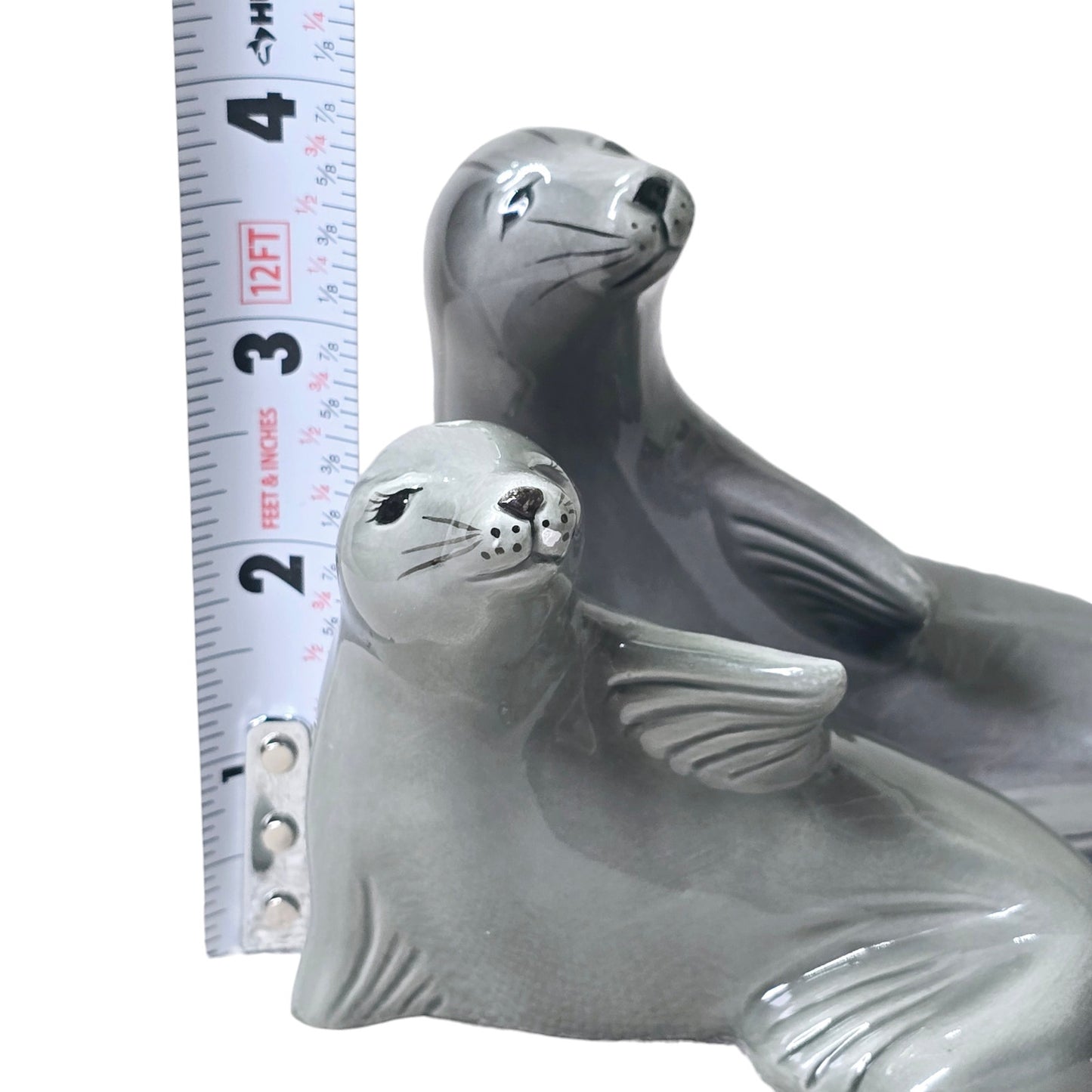 Vintage Gray Seals Salt & Pepper Shakers, 1988 SDD Five and Dime Inc