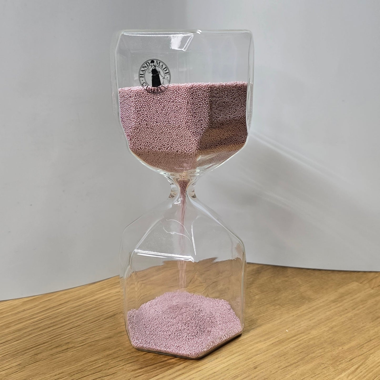 Ikea Hexagon Pink Sand Timer Microbeads Minimalist Decor Trendy Home Accent