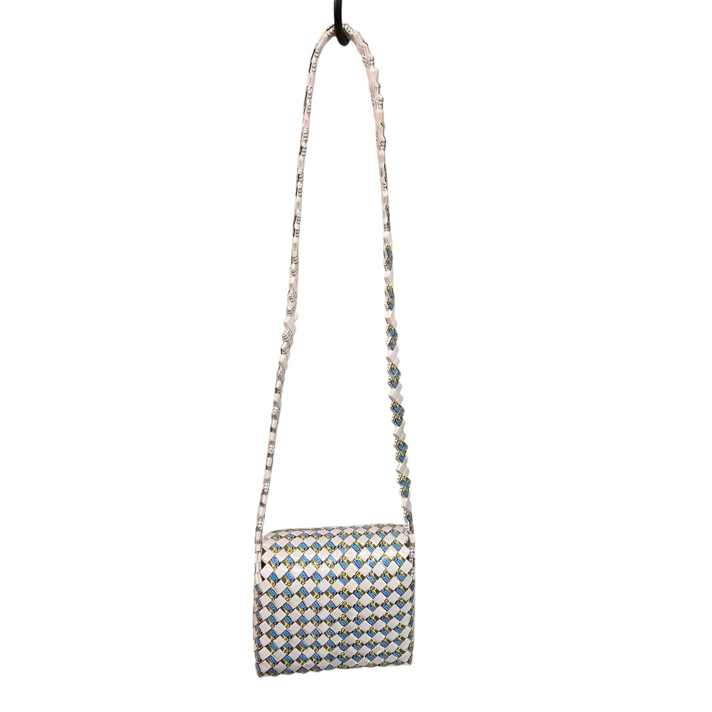 Handmade Woven Candy Wrapper Purse Child's Crossbody Bag Upcycled Sustainable