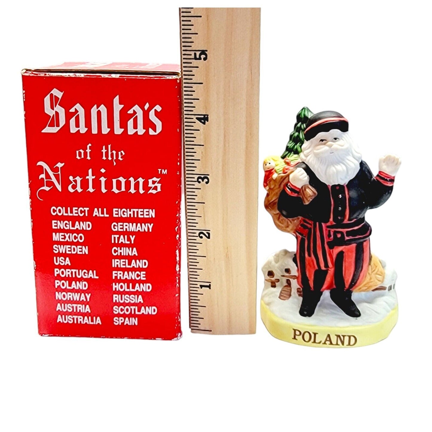 Santas of The Nations Figurine, POLAND The Star Man Hand Painted Porcelain 1991