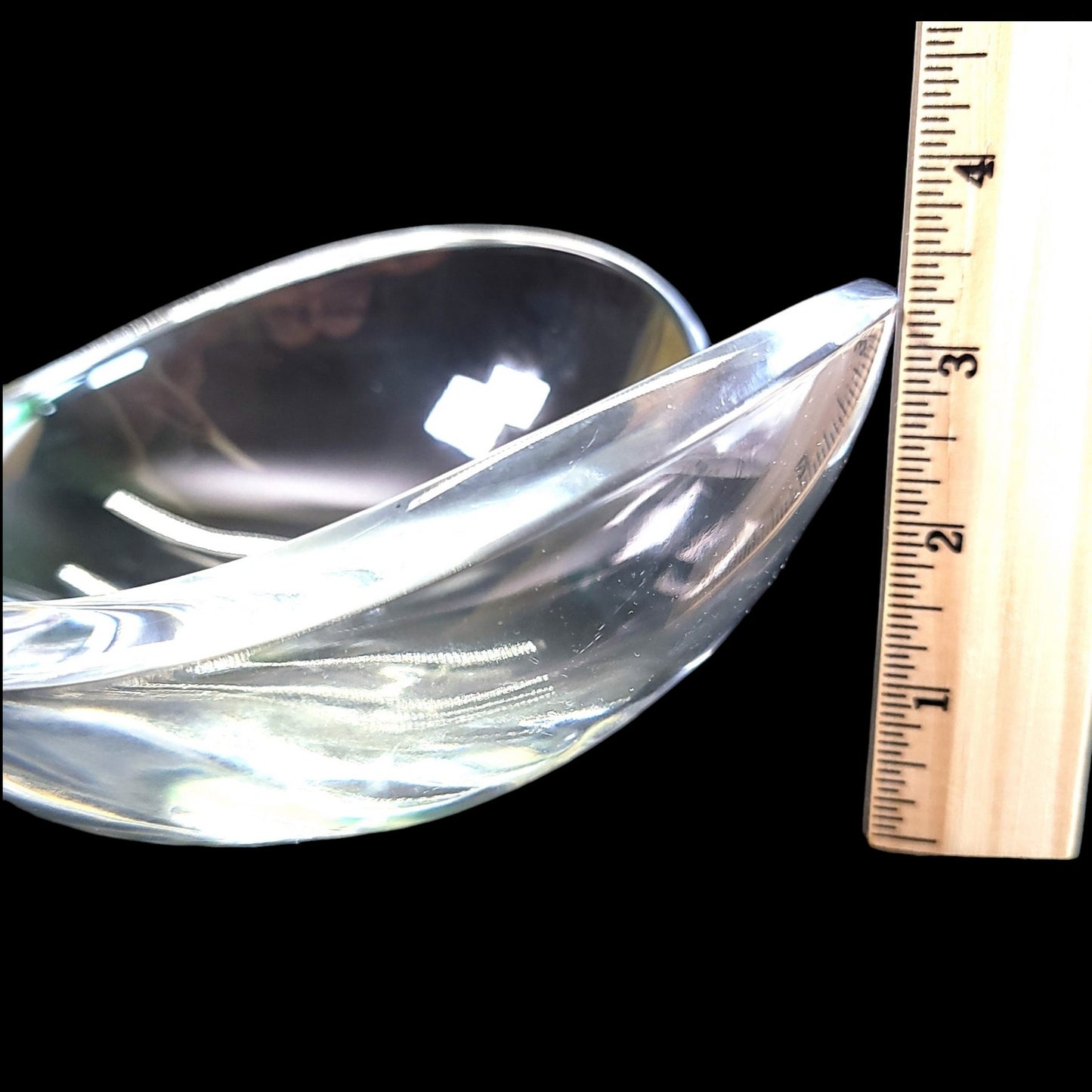 Nambe Glass Heart Shaped Bowl, Nambe Thick Glass Heart Love Bowl 7.5" W