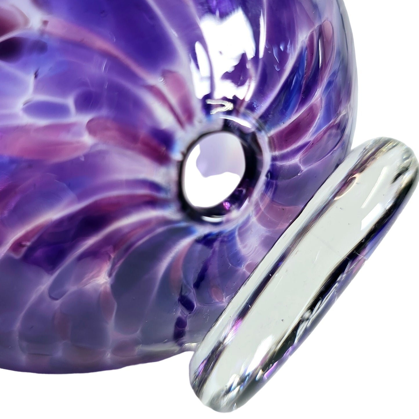 Hand-Blown Glass Wishing Ball, Amethyst Birthstone Ball