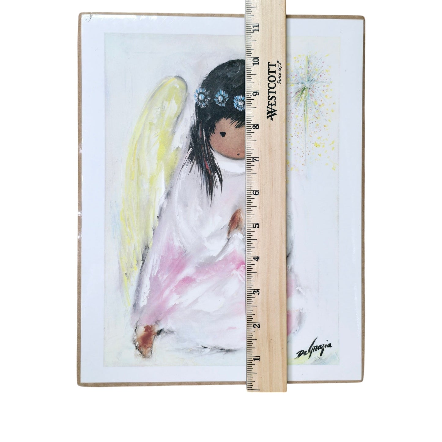 Ted De Grazia Vintage Print Little Prayer Christmas Angel New in Original Package