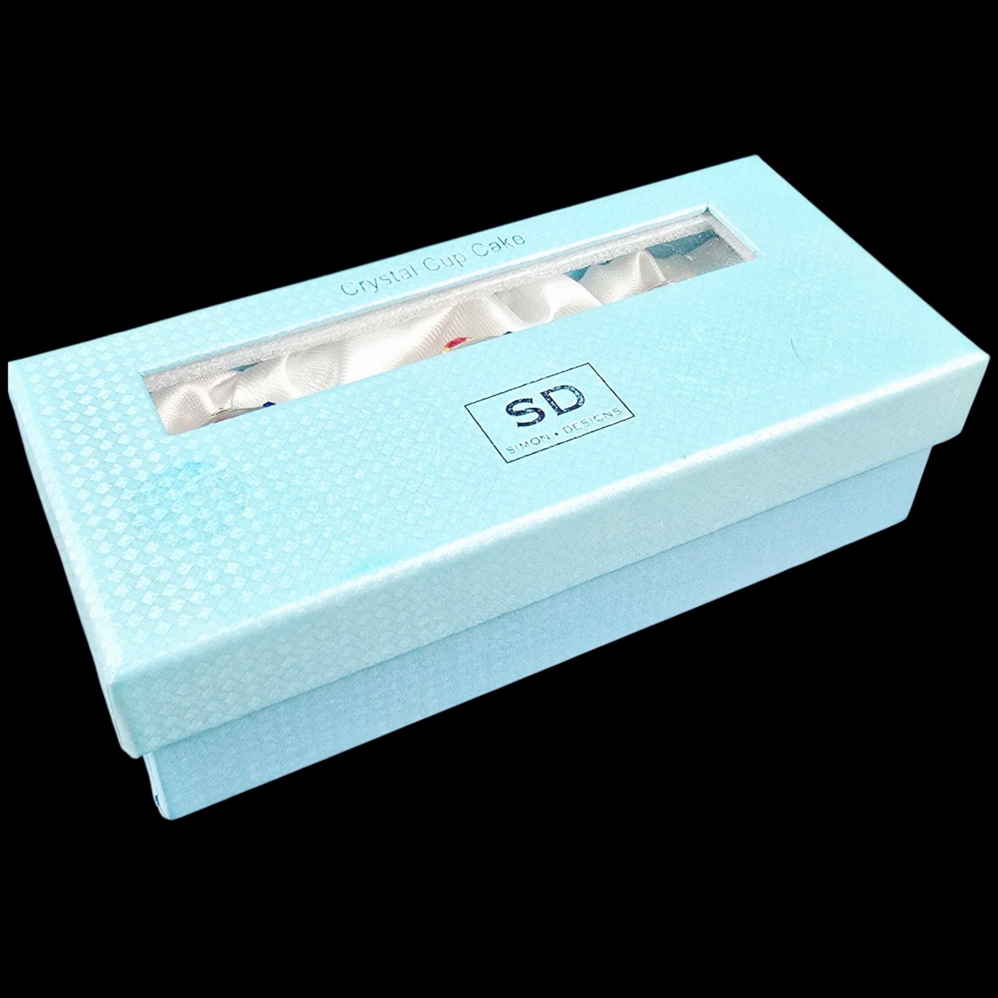 3 Mini Crystal Cup Cakes Simon Designs Crystal Mini Cup Cakes in Box