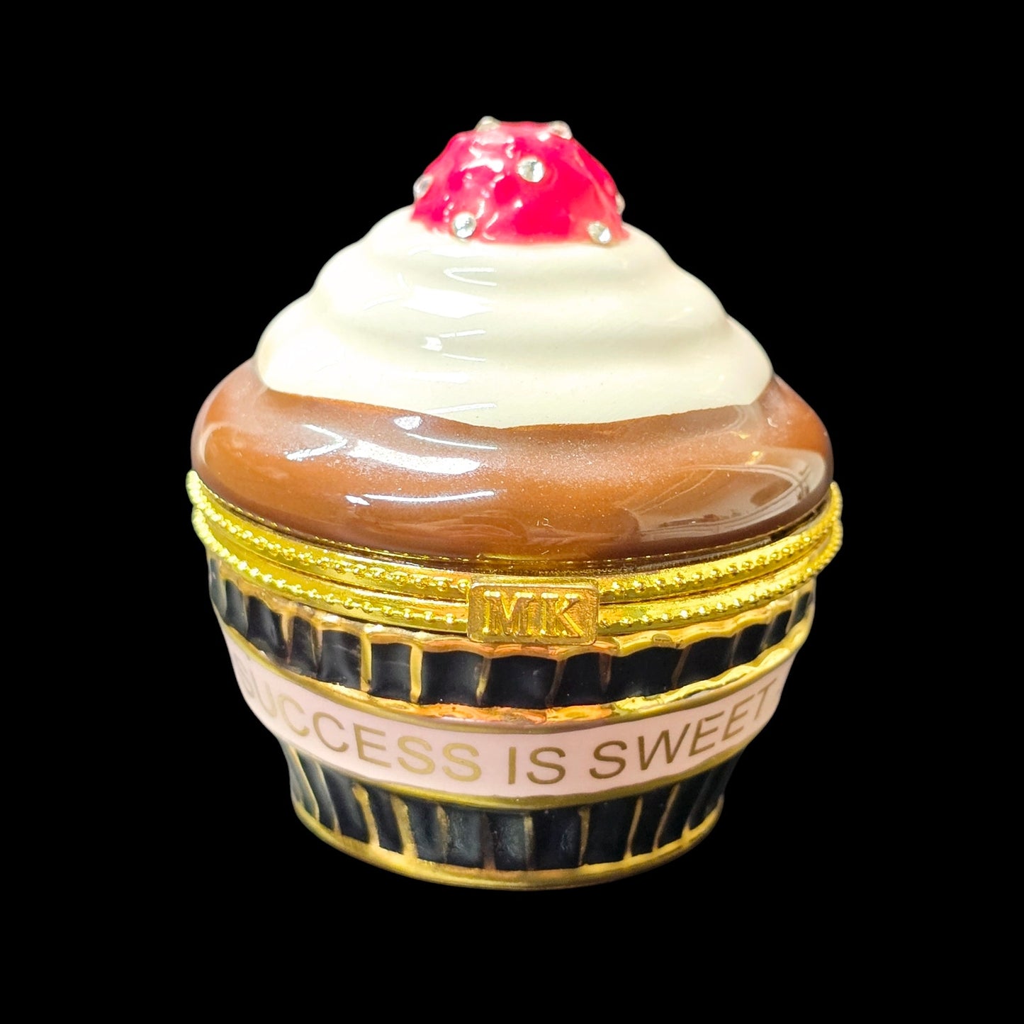 MARY KAY Ceramic "Success Is Sweet" Cupcake Trinket Box