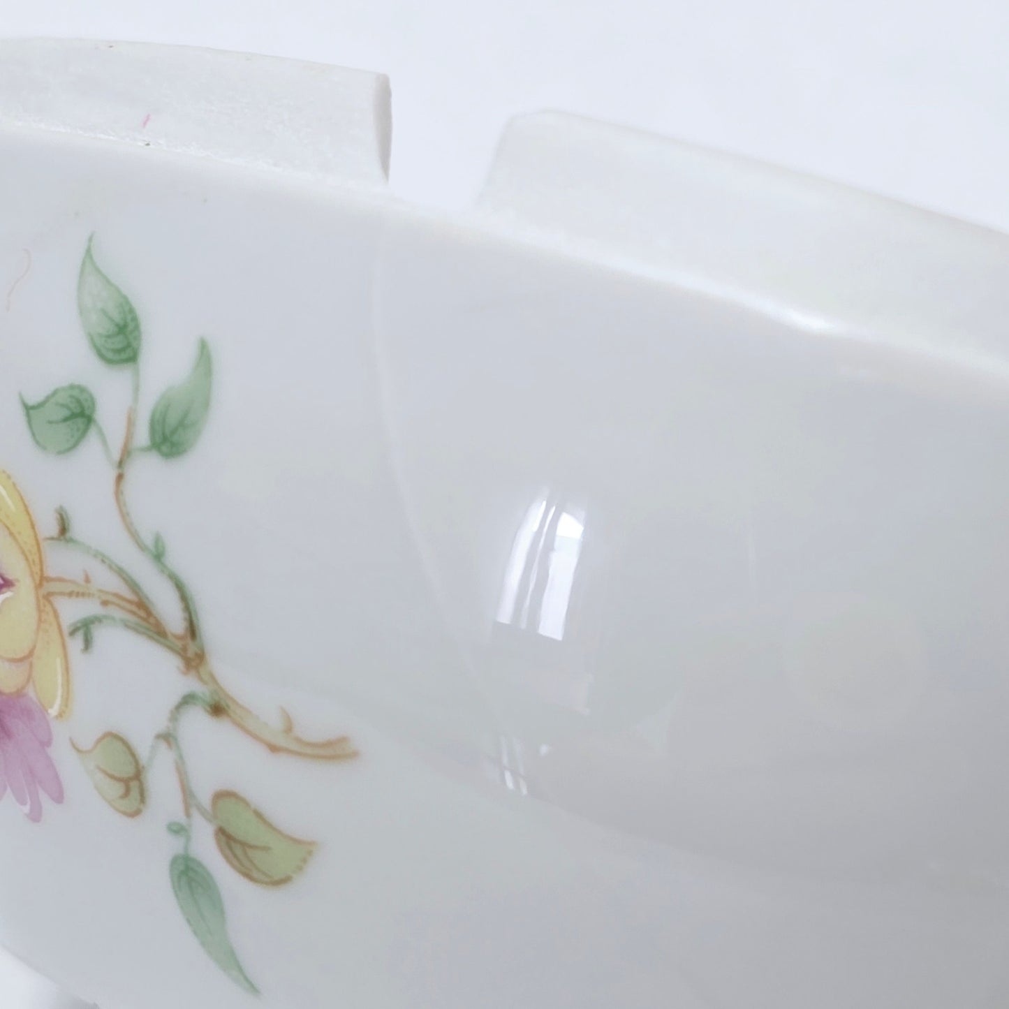 AS IS Vintage Limoges France Egg Trinket Box Lidded Floral, Hairline Fracture and Chip - For Cynthia