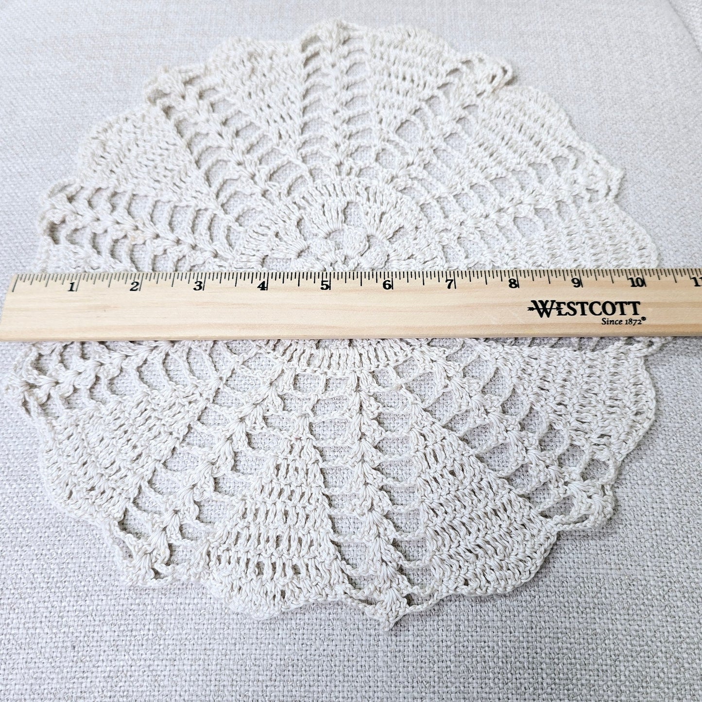 10" White Crochet Doily