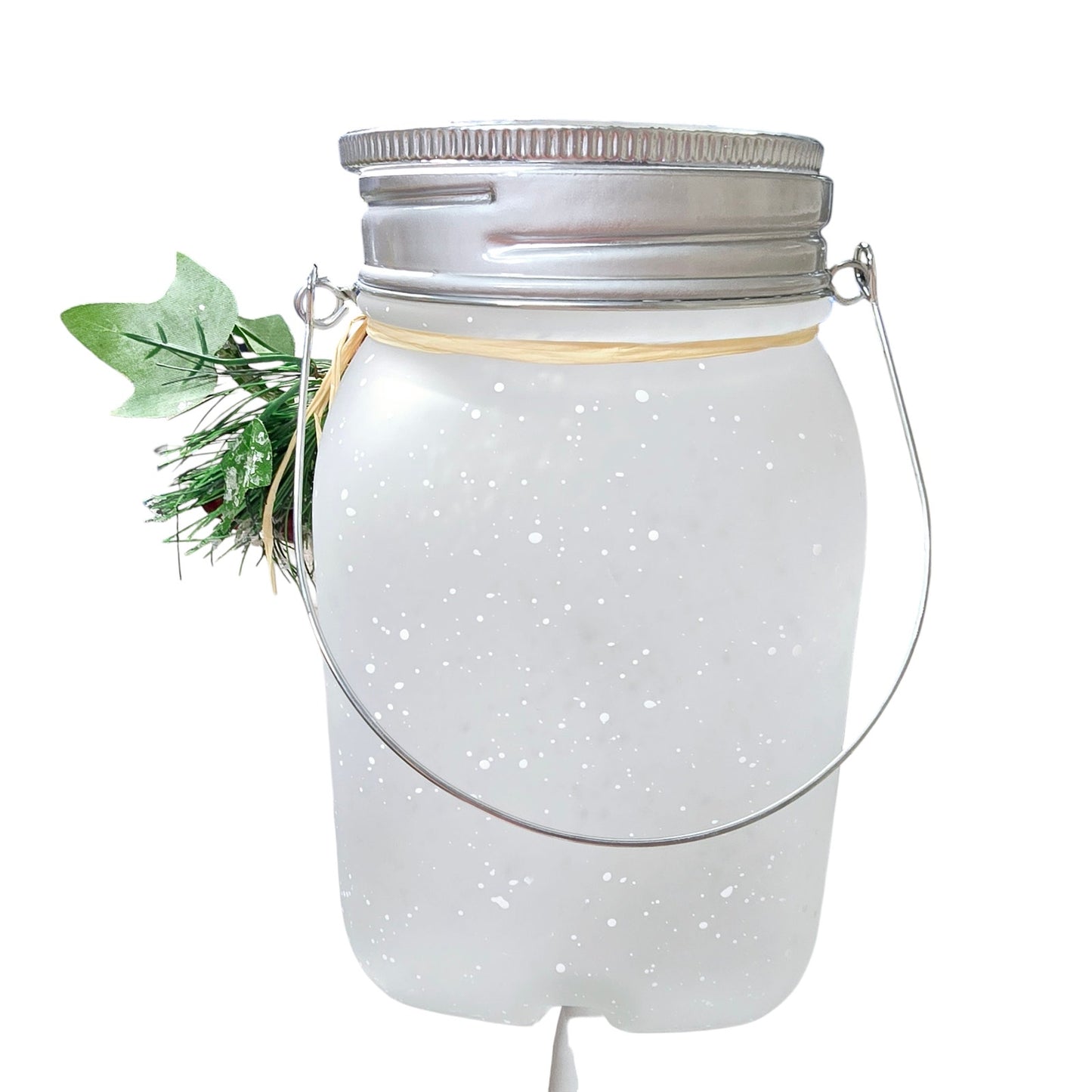 Scentsy DECK THE HALLS Frosted Glass Mason Jar Full Wax Warmer Christmas Farmhouse