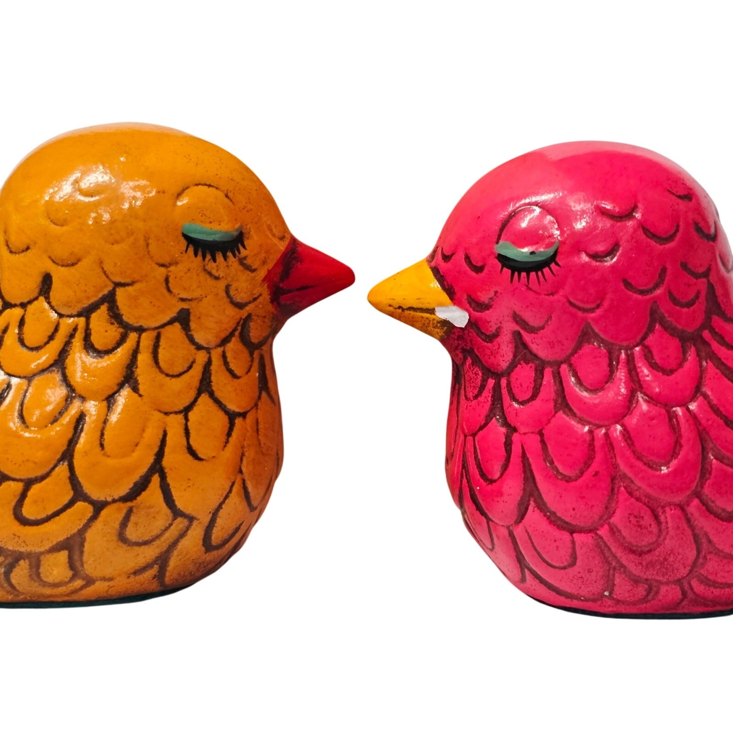 Vintage Japan Hand-Painted Bird & Easter Egg Miniature Lot 4 Textured Porcelain