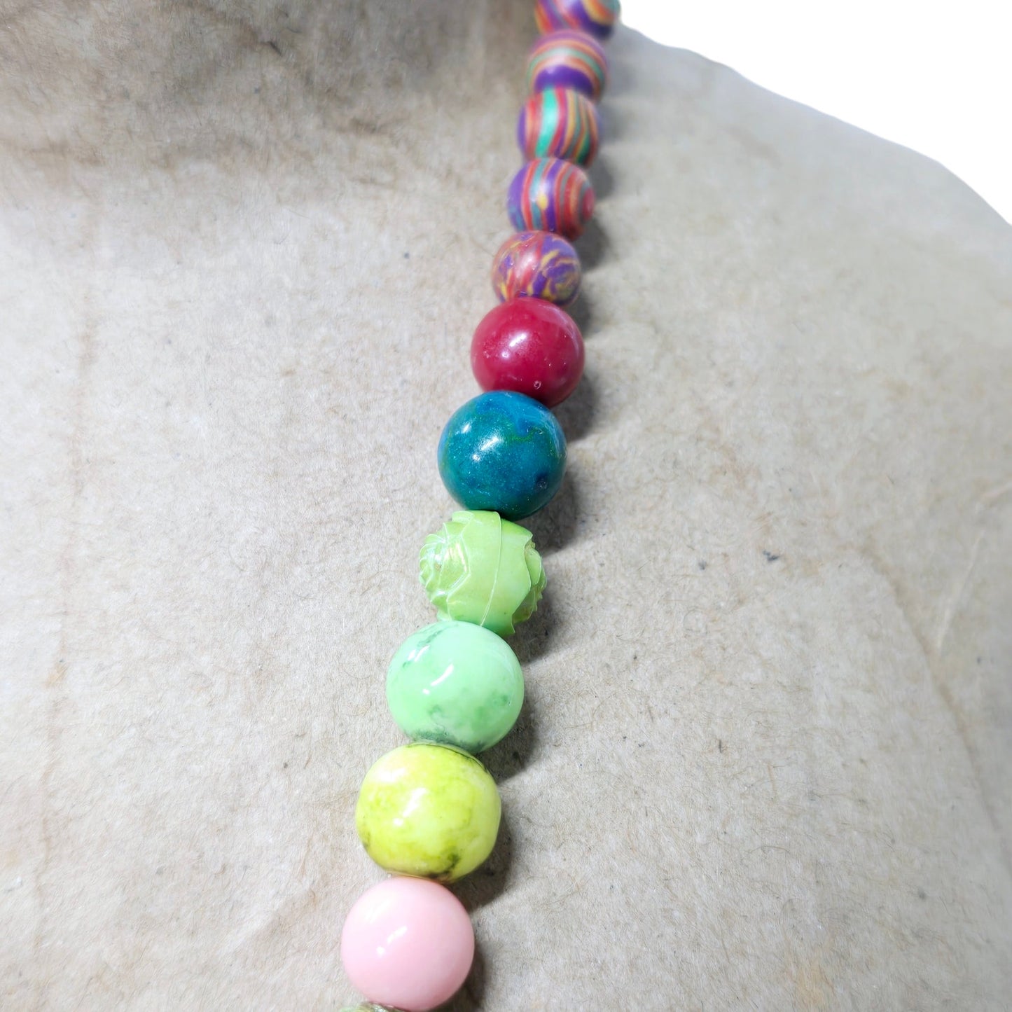 Colorful Hand-Crafted Stretch Beaded Necklace