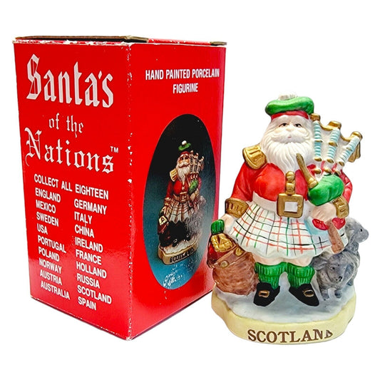 Vintage Santa's of The Nations Porcelain Figurine 1991 Scotland HandPainted FLAW