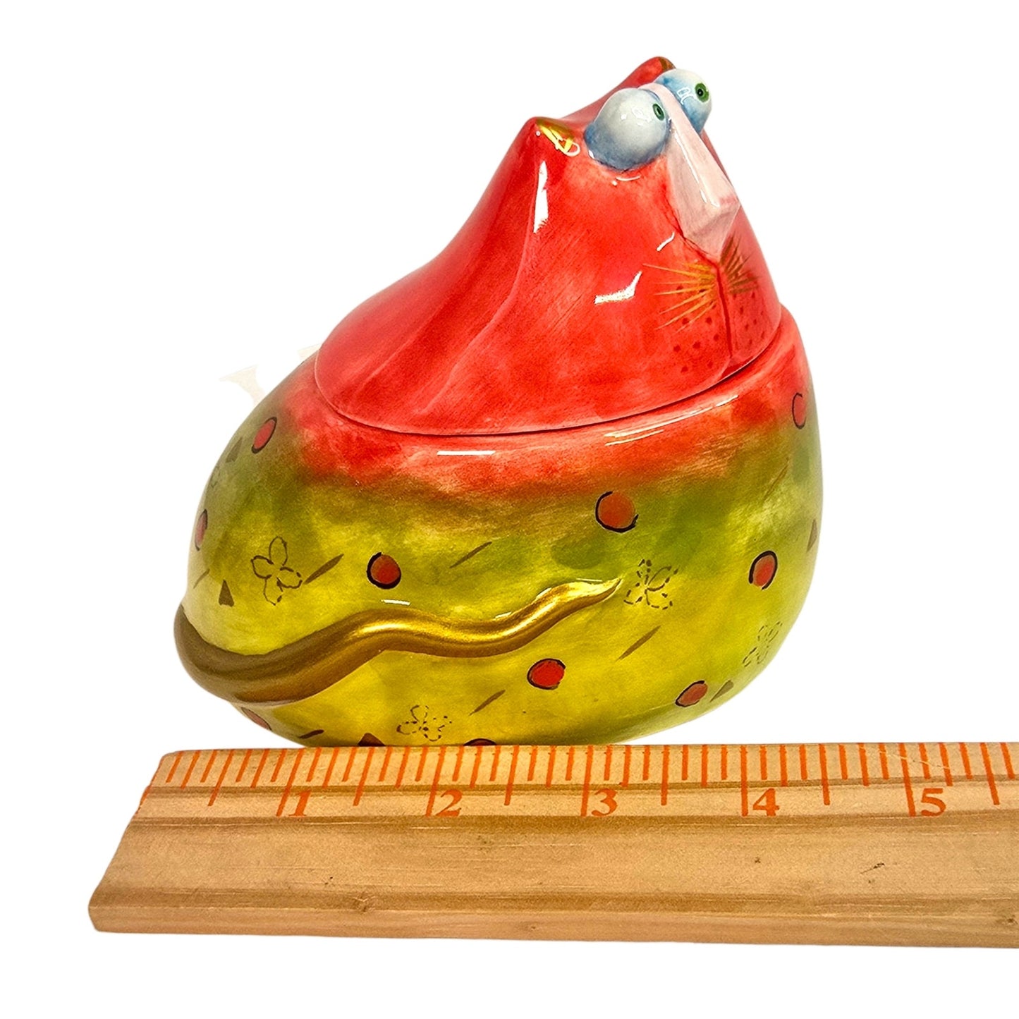 Studio Designworks Joy Cats Ceramic Cat Lidded Sugar Bowl Jam Jar Handpainted
