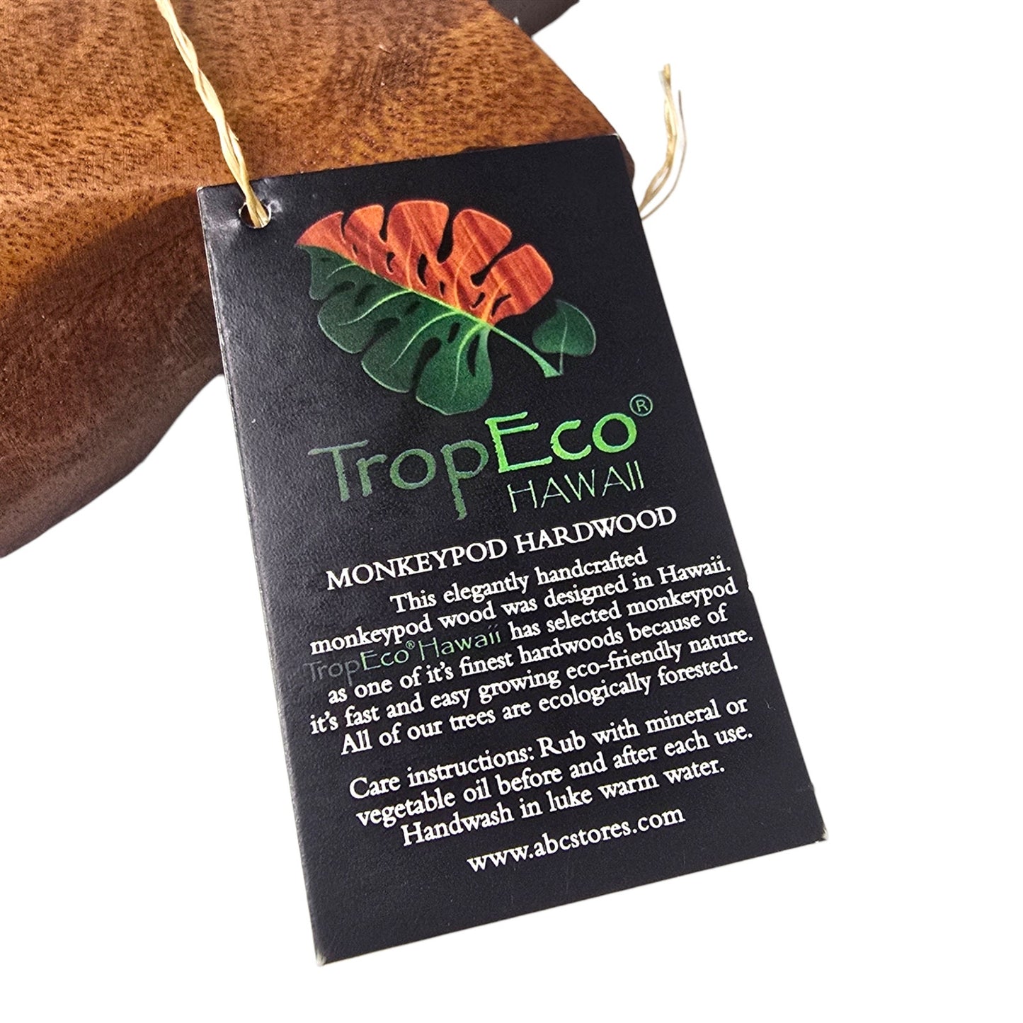 TropEco Hawaii Monkeypod Pineapple Trinket Dish NWT Wood Catch-all Tiki Rustic