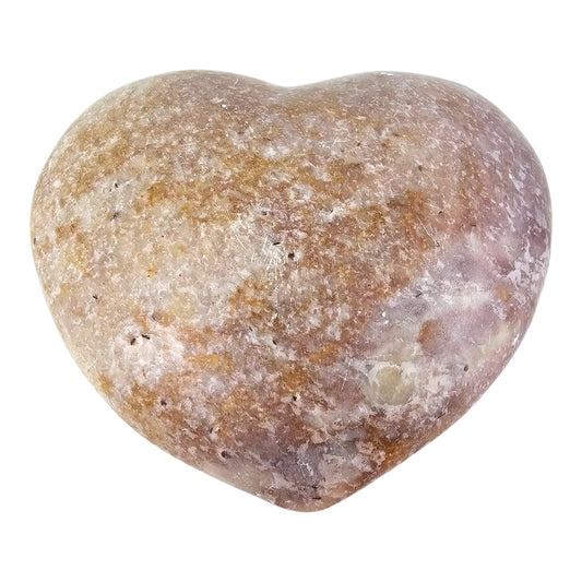 Natural Earth Tone Heart-Shaped Stone Paperweight, 4" W