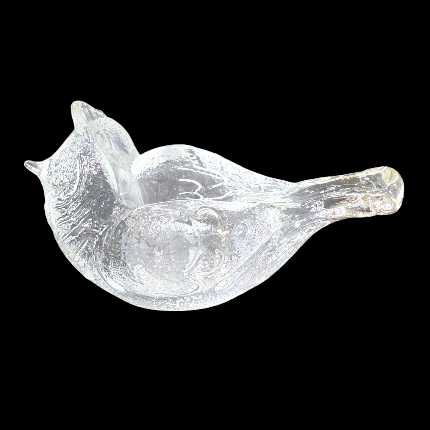 Rosenthal Glass Bird Candle Holder Studio Line Crested Bird Candle Holder