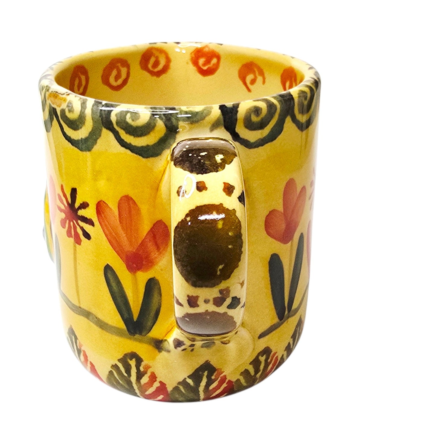 Vtg Italica ARS Italy Pottery 3D Cat Creamer Pitcher Spout Character Mug 3.25"